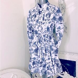 Sugarlips Pintucked Toile Dress NWOT